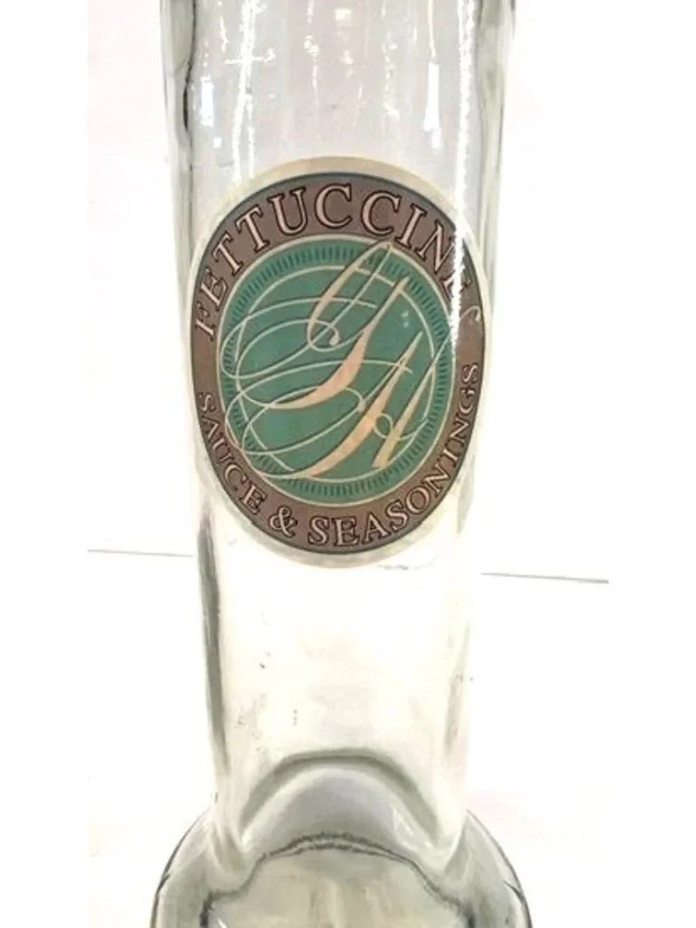 Fettuccine tall glass cylinder, Fettuccine's Sauce & Seasonings
